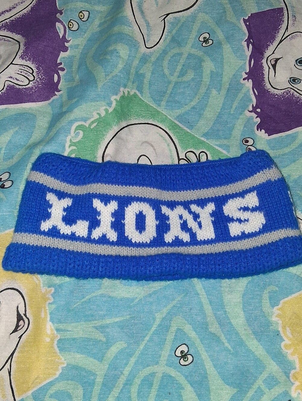 80s Detroit Lions Vintage Winter Knit Headband